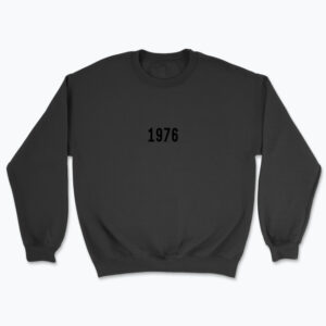 1976 - Bluza z czarnym nadrukiem